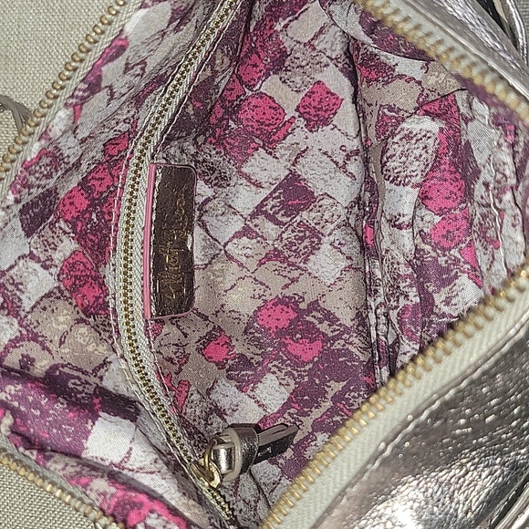 Elliott Lucca 3 way Demi Metallic Woven Leather Crossbody Shoulder Bag - Picture 14 of 15